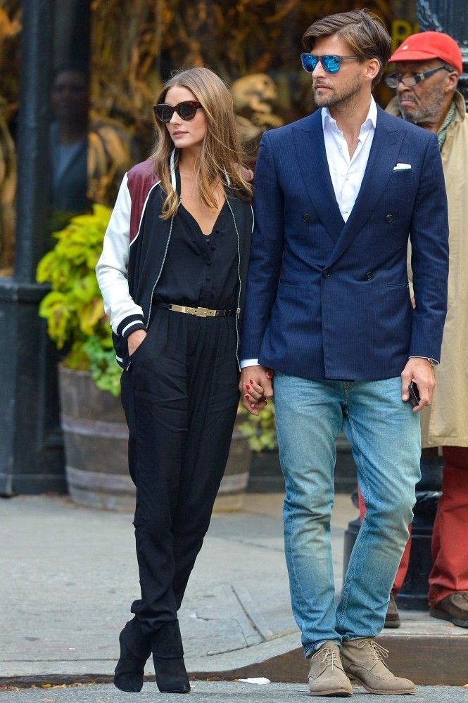 Again, casual but double breasted, hard to do - but his European flair pulls its together with distressed denim so well. 