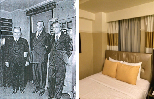 Nikola Tesla’s Room 3327 at The New Yorker Hotel - January 1943 (Left) and September 2014 (Right)