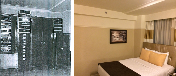 Nikola Tesla’s Room 3327 at The New Yorker Hotel - January 1943 (Left) and September 2014 (Right)