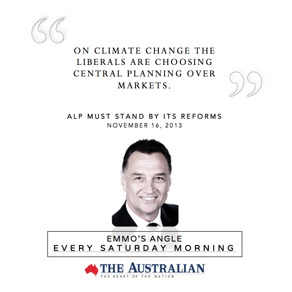 Column in The Australian - ALP Must Stand By Its Reforms