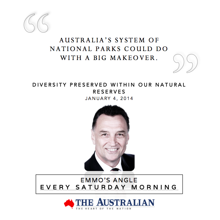 Column in The Australian - Diversity Preserved Within Our Natural Reserves