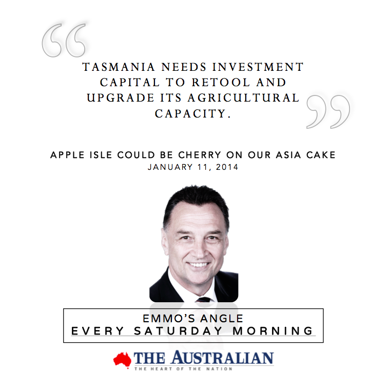 Column in The Australian - Apple Isle Could Be Cherry On Our Asia Cake