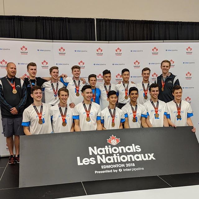 The 2018 18U National Bronze Medalists 🏆 Congrats boys! 
#FVVC #vcnationals