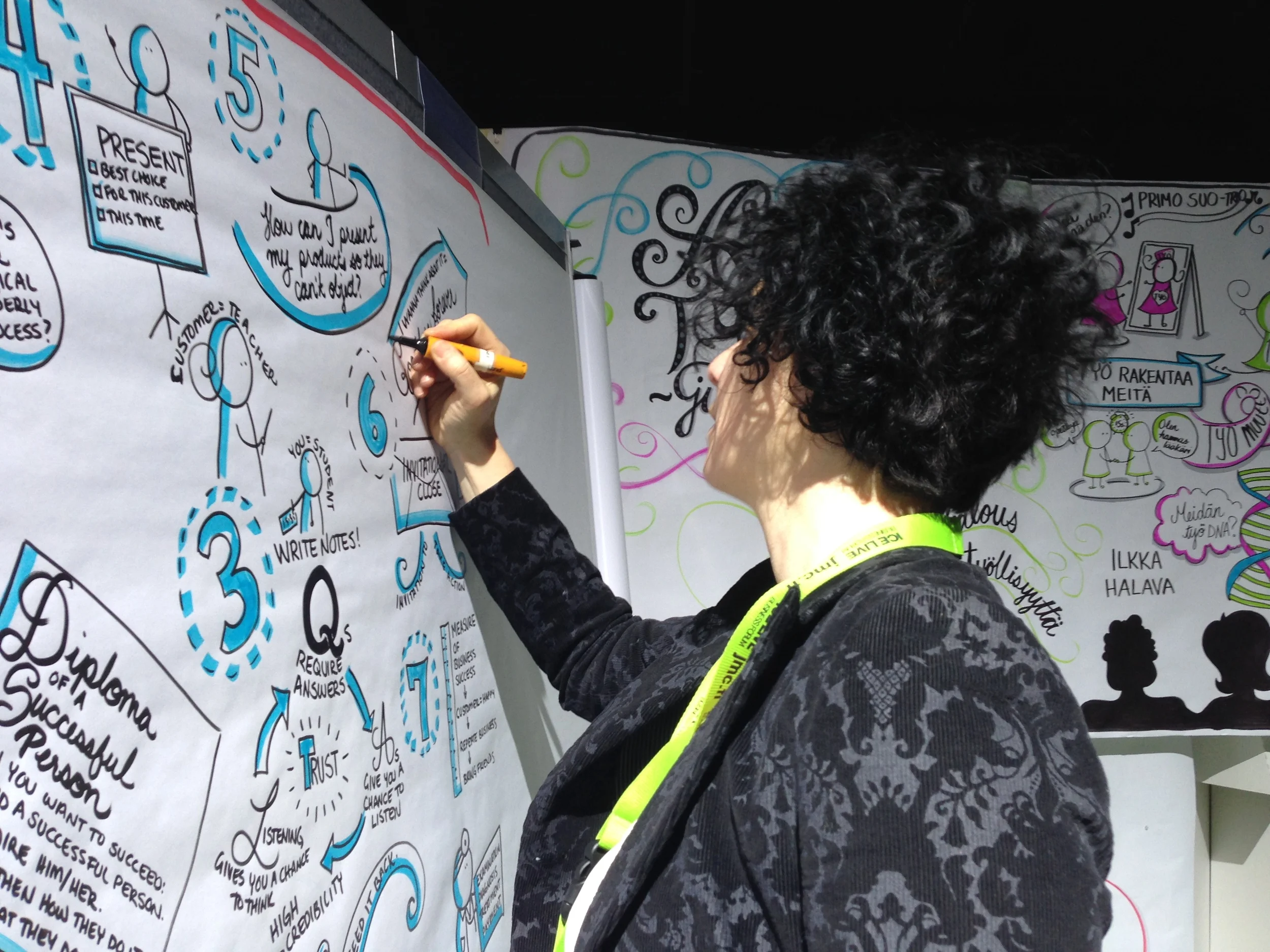 Graphic facilitation at ICELIVE 2014, Tampere Finland
