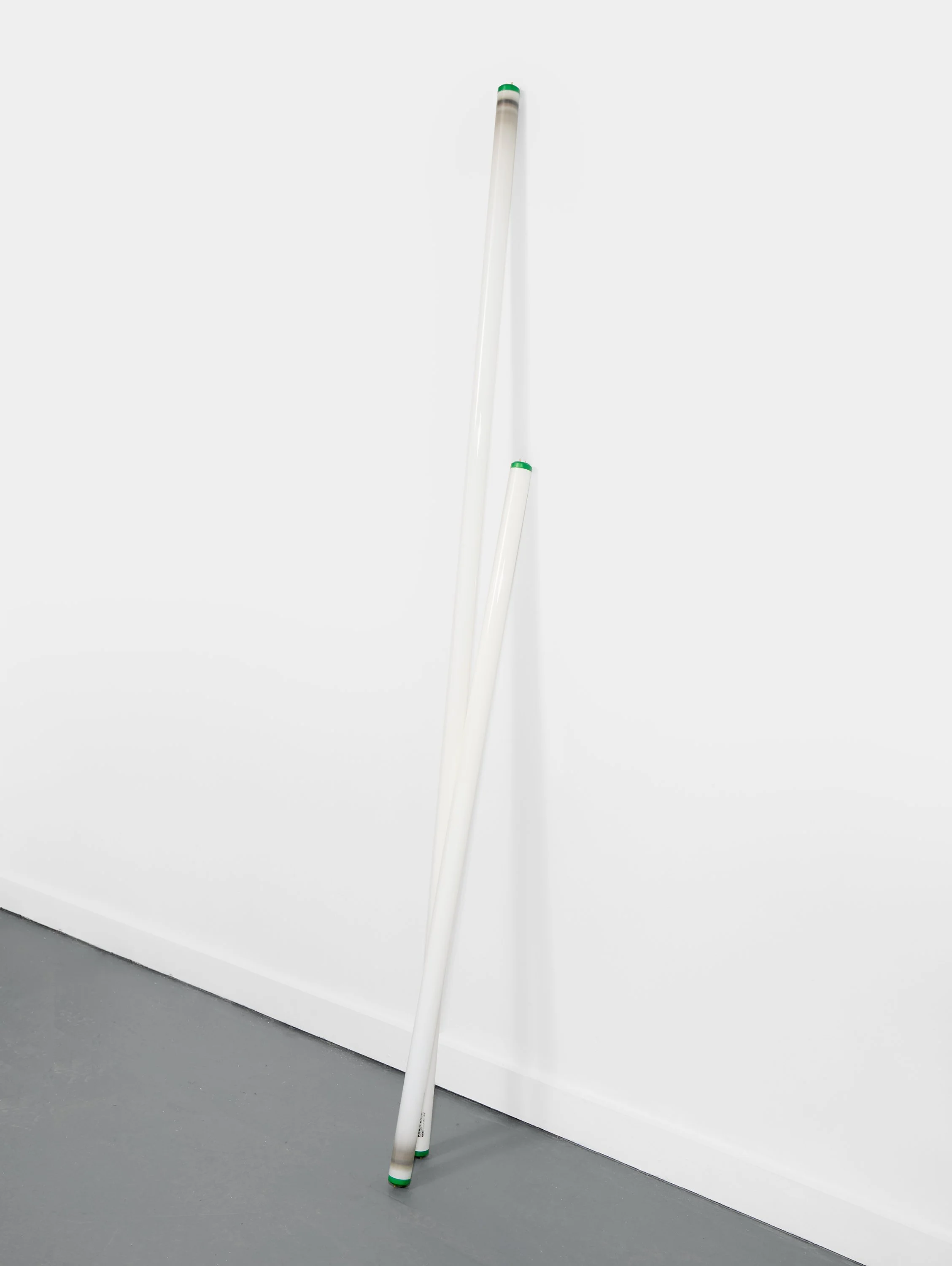    Figure Study, 2026 Borosilicate glass, bronze, acrylic paint, enamel&nbsp;  73 1⁄2 x 3 x 11 1⁄2 in  