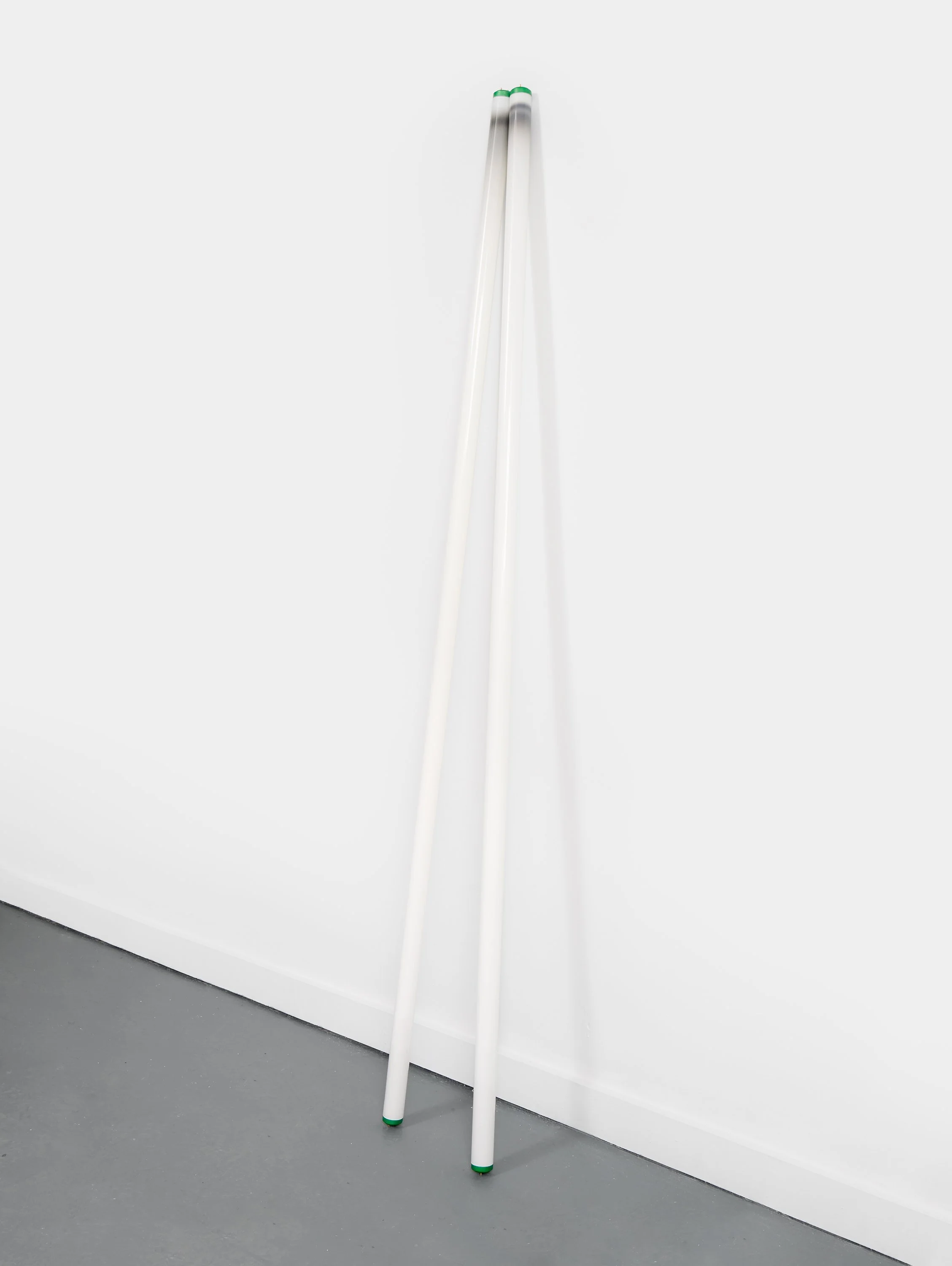    Figure Study, 2026 Borosilicate glass, bronze, acrylic paint, enamel,  73 1⁄2 x 13 x 9 in  