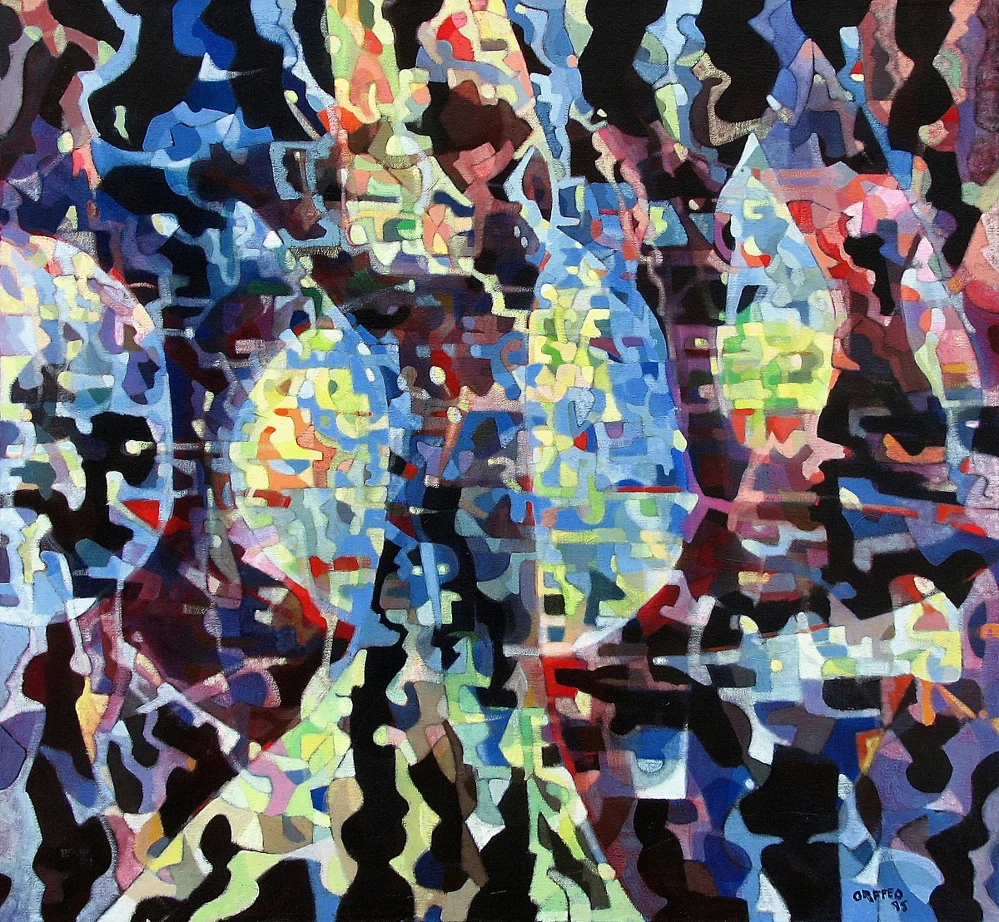New World s 1998 36" x 39" acrylic on canvas