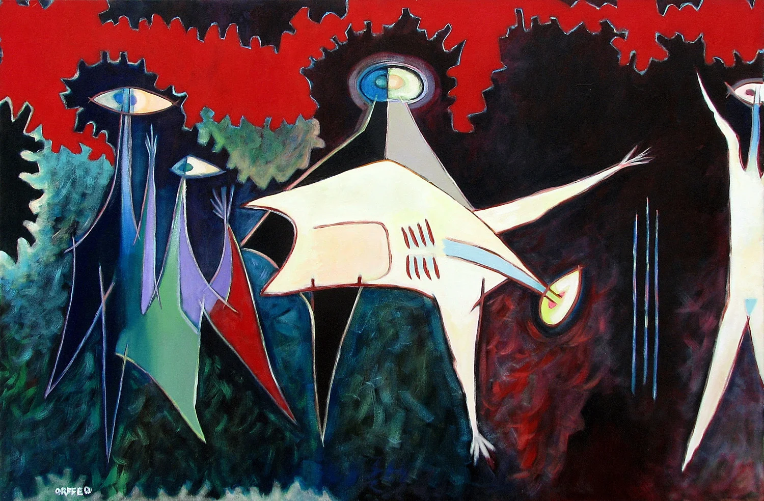 The Sacrifice 1987 48" x 72" acrylic on canvas