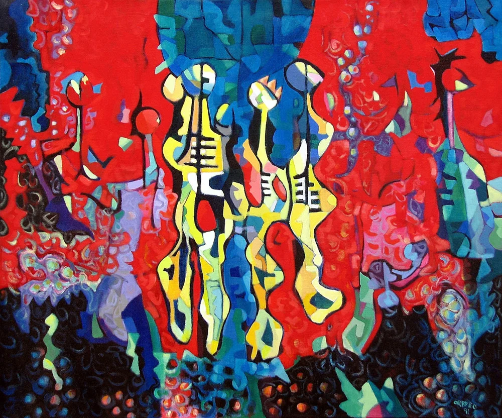 The Circus 1991 42" x 50" acrylic on canvas