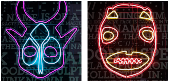 From Hiz Hands, 2010, neon, Installation view