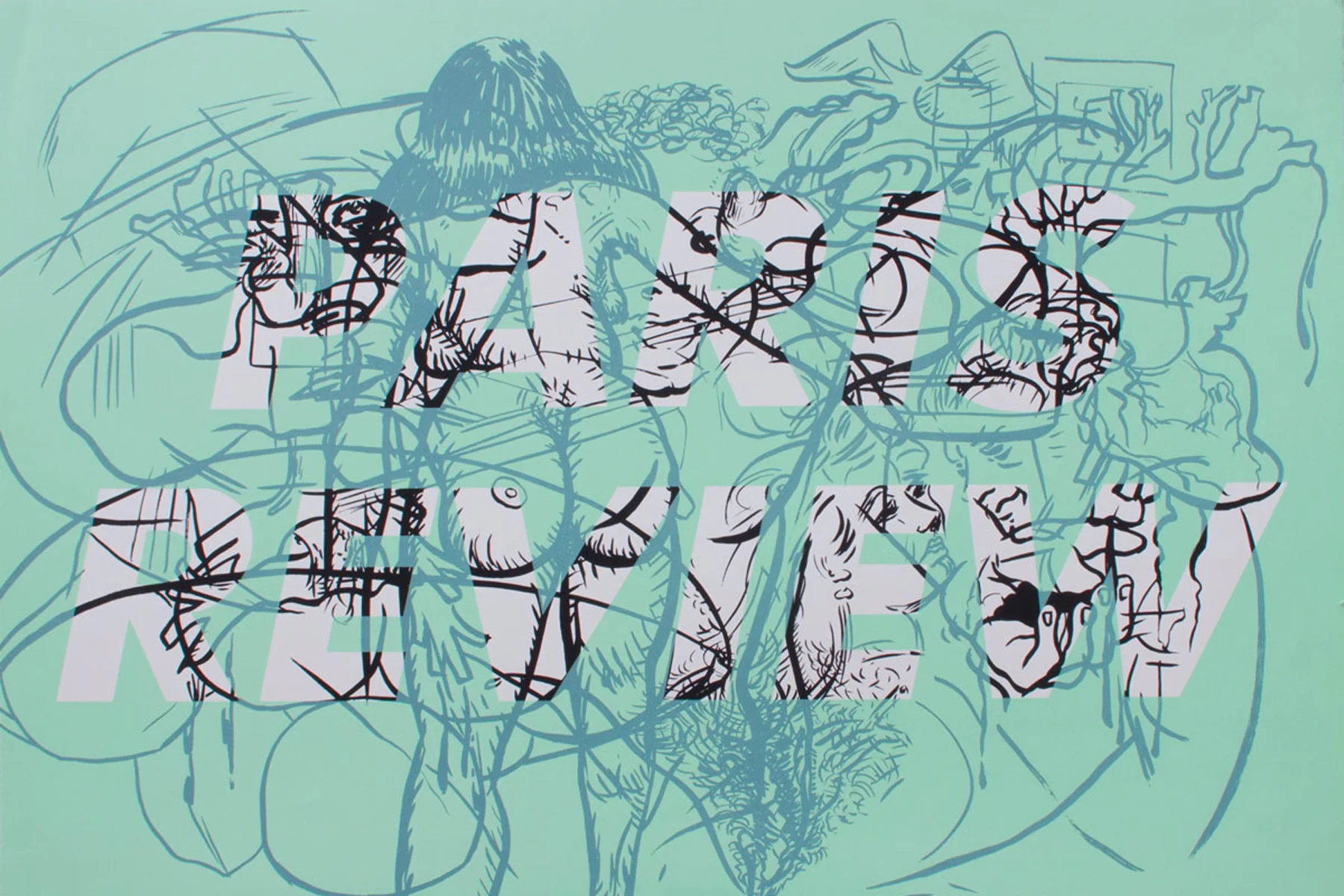 David Salle, Paris Review , 1982 silkscreen print, ACQ 1985