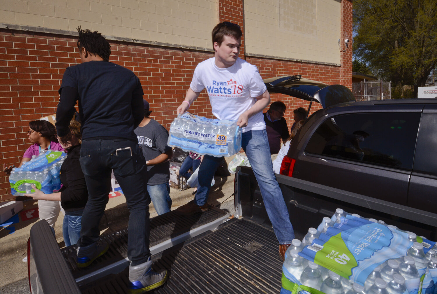  April 17, 2018 Volunteering to deliver water to tornado ravaged residents Greensboro, NC 