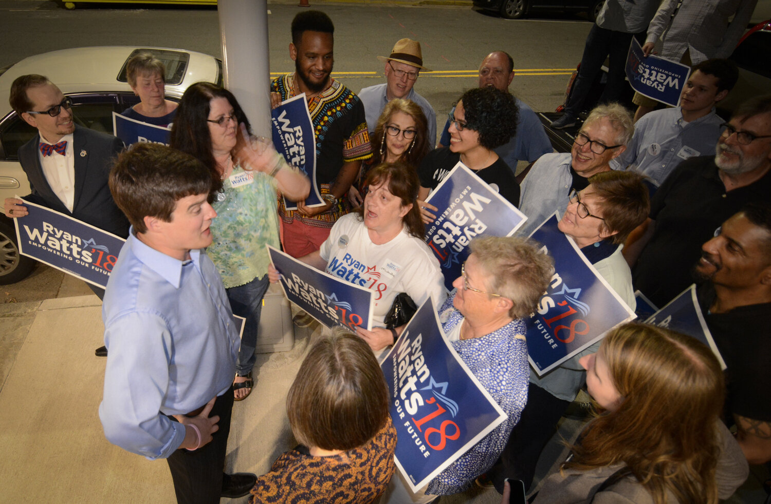  May 8, 2018 Ryan speaks with supporters on primary night Burlington, NC 
