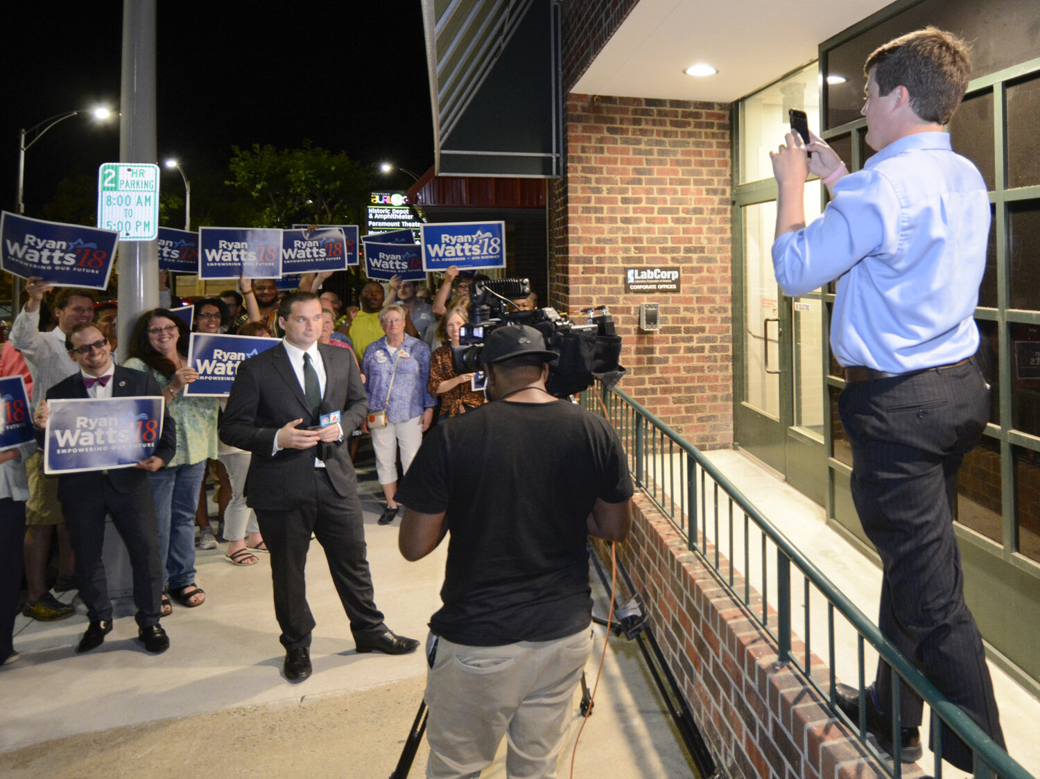  May 8, 2018 Taking in the scene on a victorious primary night Burlington, NC 