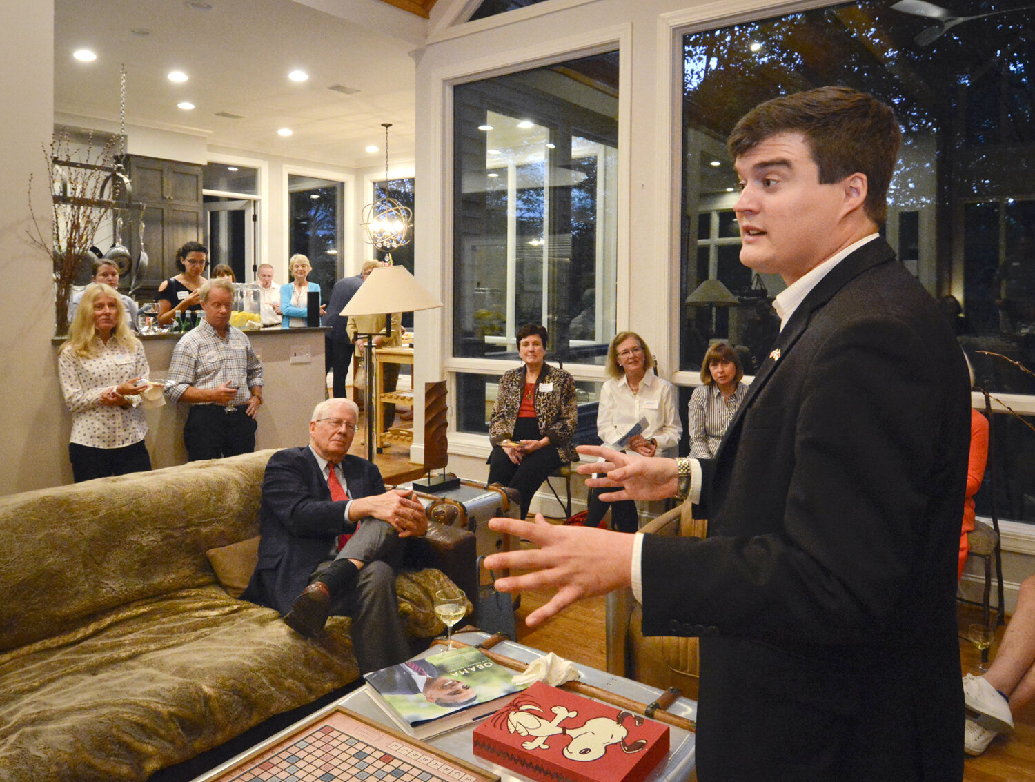  October 9, 2018 Reception and fundraiser Congressman David Price is in the foreground Chatham County, NC 