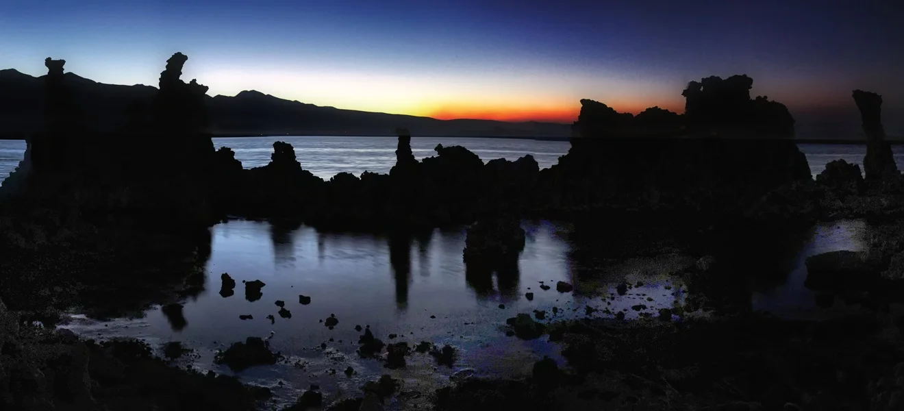 Mono Lake at dusk. Photo by Jeff Long