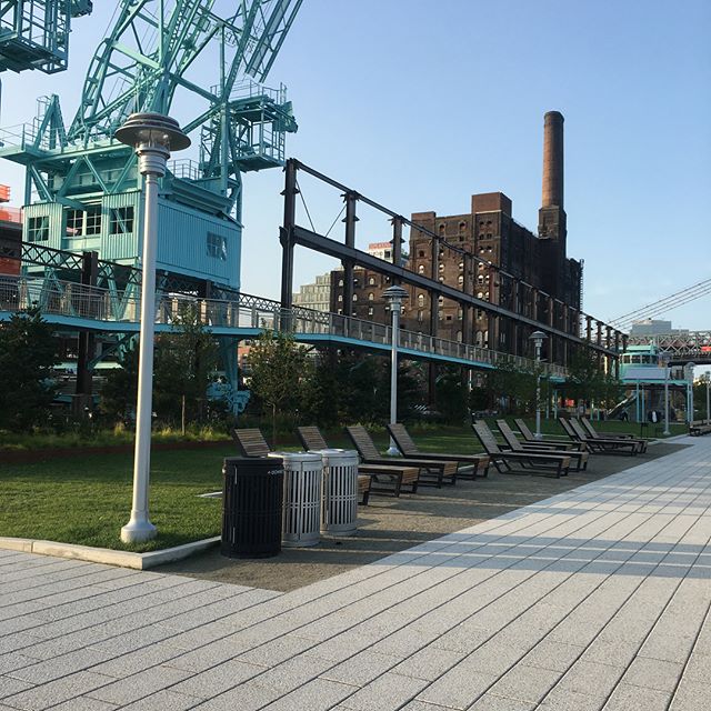 The new Domino Park pays homage to the industrial history of Williamsburg, BK while lovingly serving its community. The thoughtful details are articulated in every inch of the park. Landscape design at its best! .
.
.
.
.
.
.
.
#landscapearchitecture