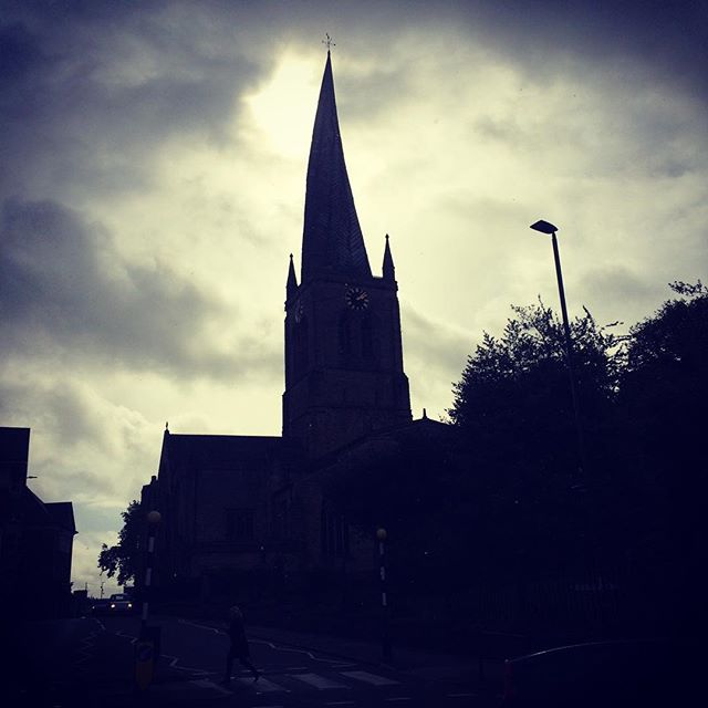 I've always wanted to see Chesterfield's crazy spire up close, so it's lovely to be singing underneath it today!