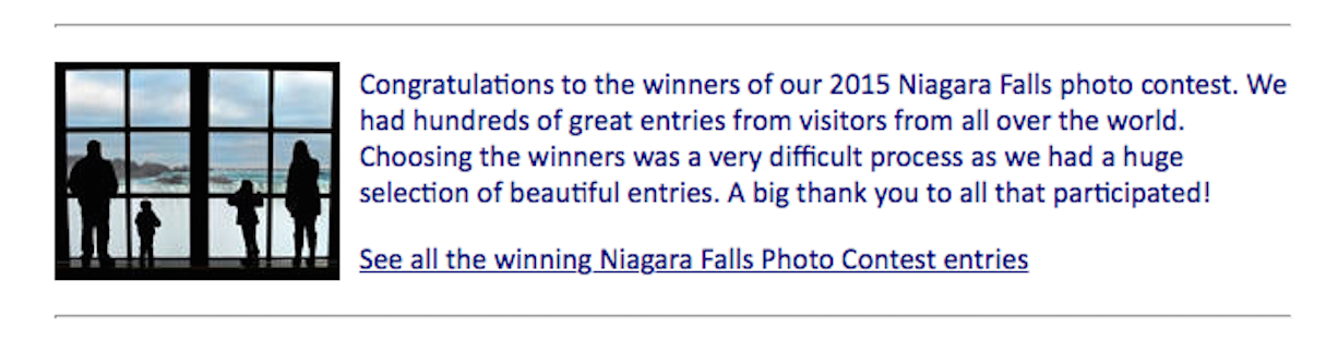 I came in second, but they honored me by using my photo to highlight the photo contest area on their home page!