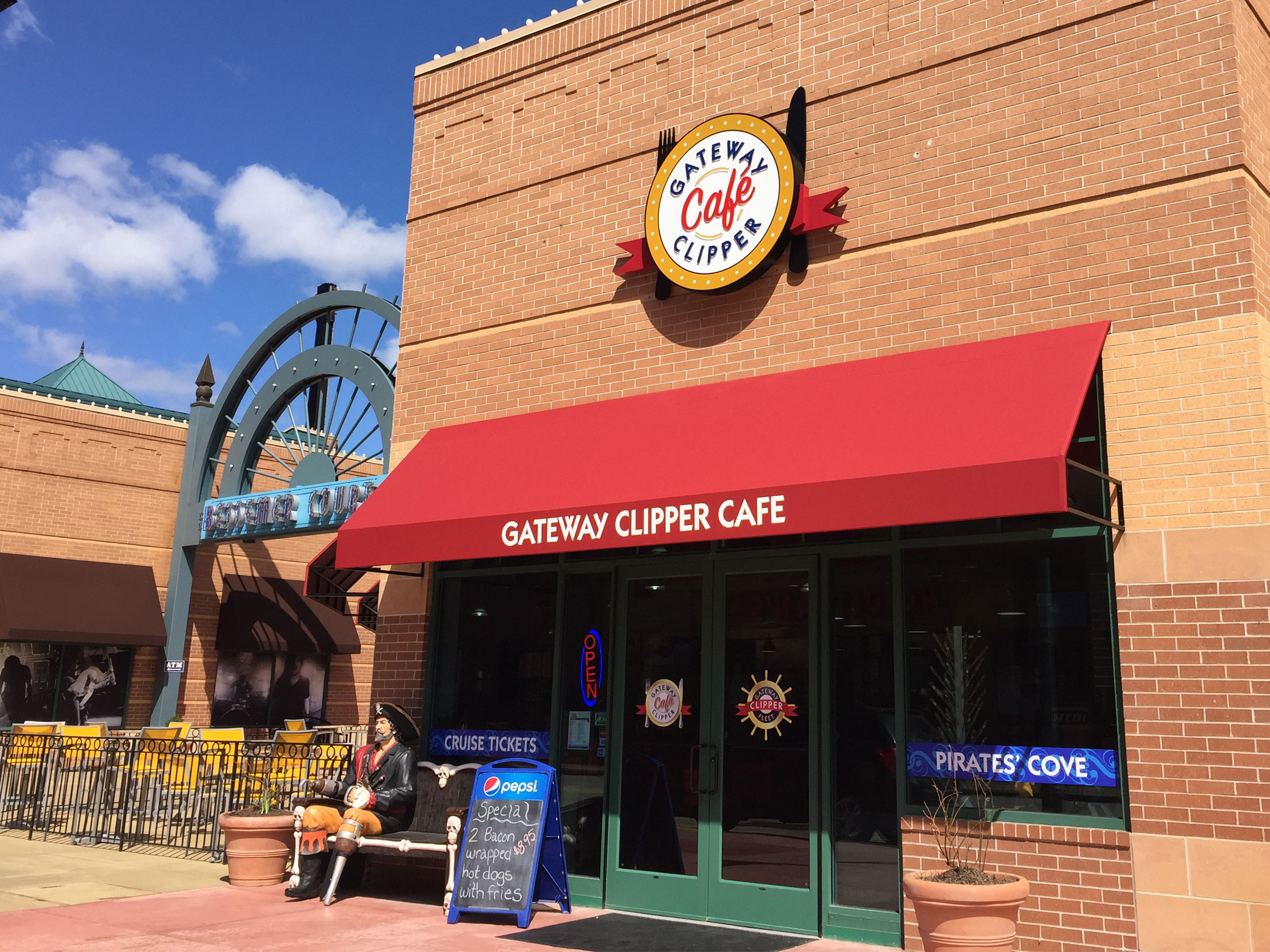  Gateway Clipper Café - concept and execution of exterior signage 