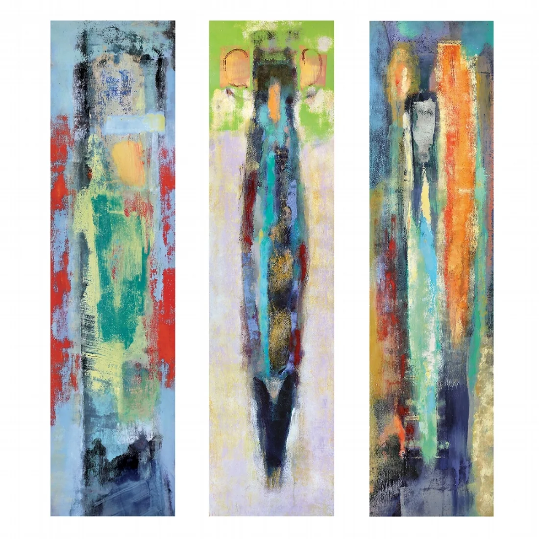 Kerry Triptych , three acrylic panels, 12 x 48 inches