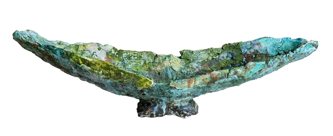 Elba , glazed earthenware, 25 x 8 x 6 inches