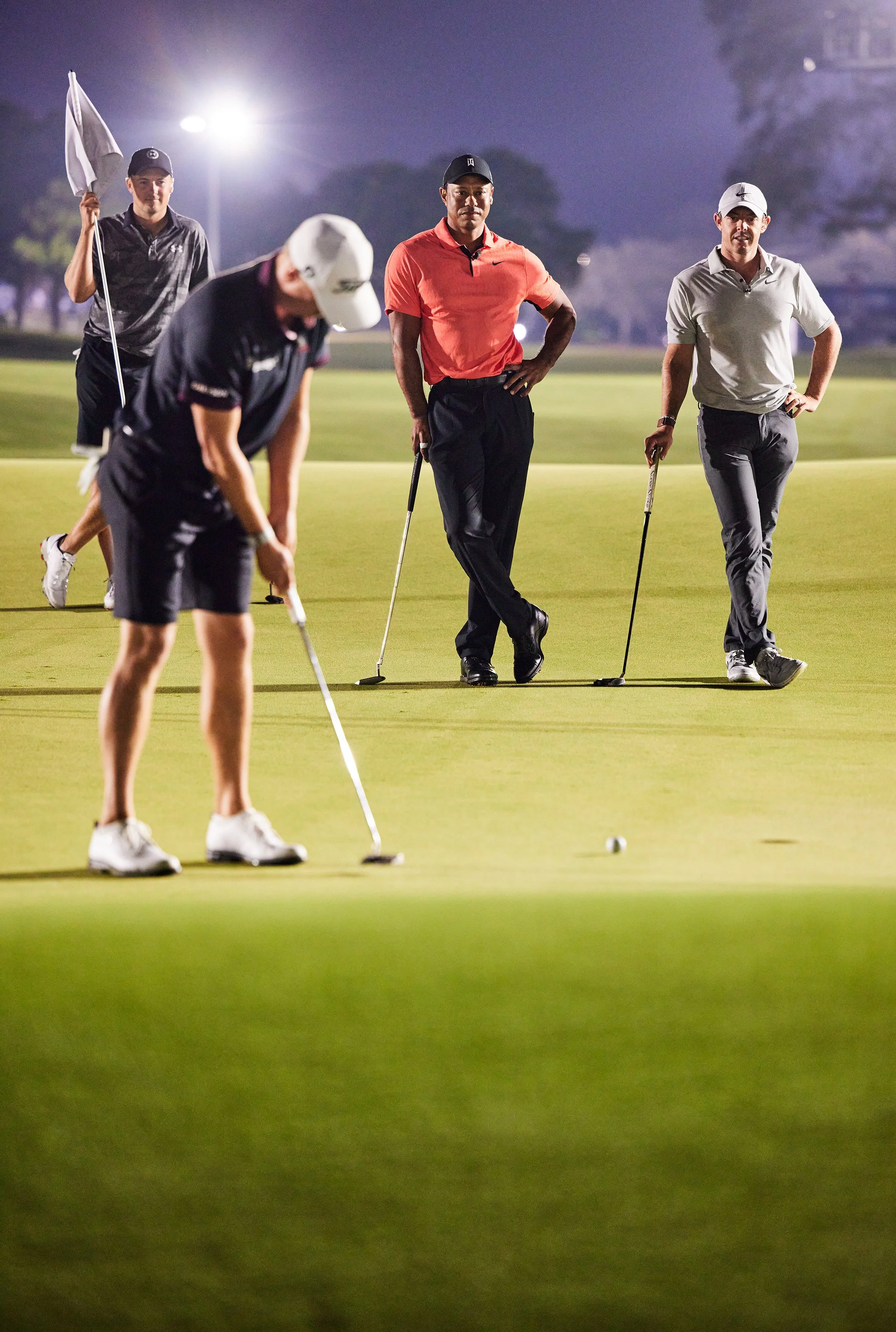Jordan Spieth, Tiger Woods, Rory McIlroy, Justin Thomas. The Match for TNT Pelican Club, FL (Copy)