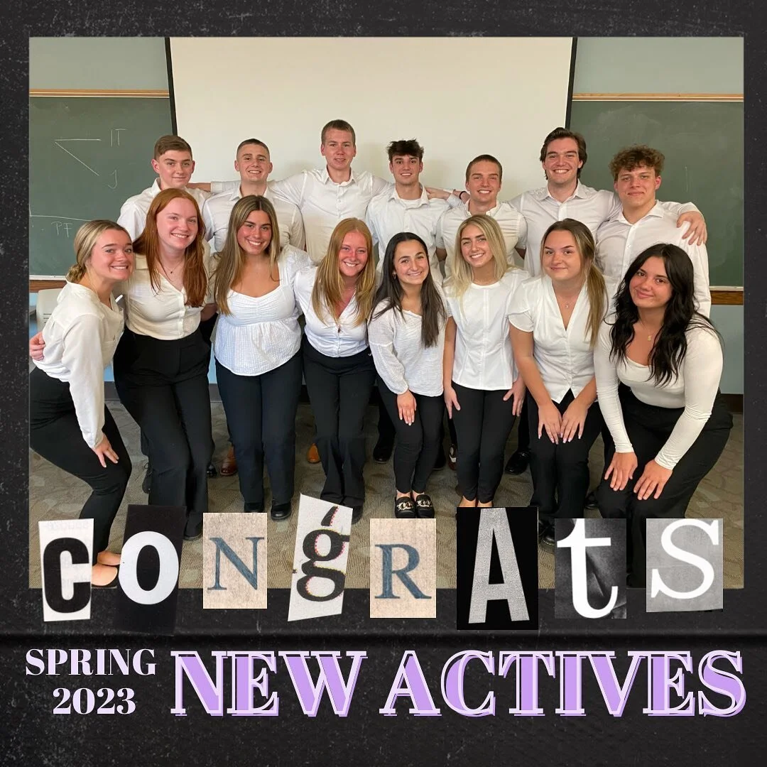 This week we initiated our newest class into Phi Chi Theta!! Congrats Actives!