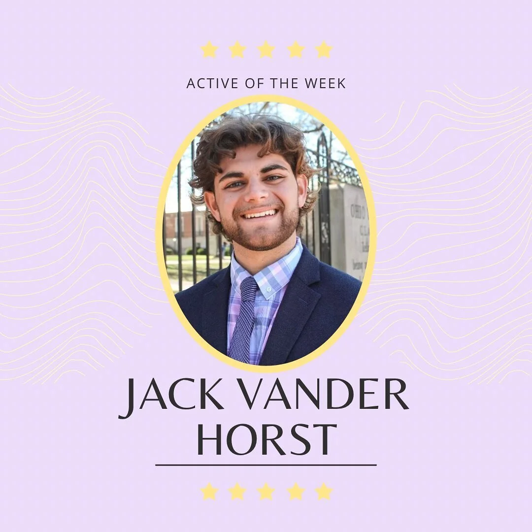 Our active of the week this week is @jackvandy_ ! Jack is our Sports chair and this past week organized Super bowl squares to fundraise money for our chapter! We are so proud to have Jack as a brother!