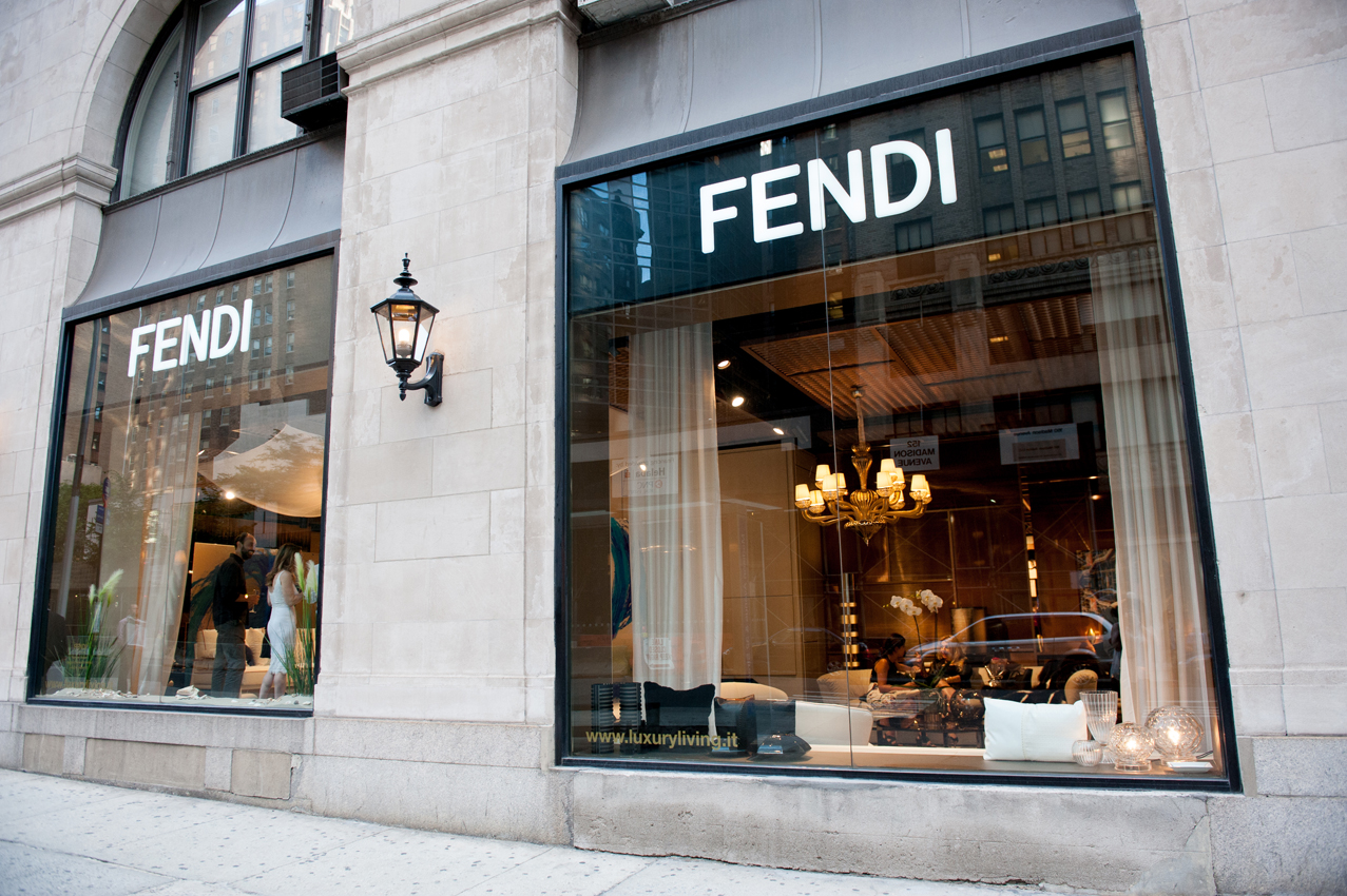 Fendi Casa interiors at the Luxury Living NYC showroom feature LUMMA panels