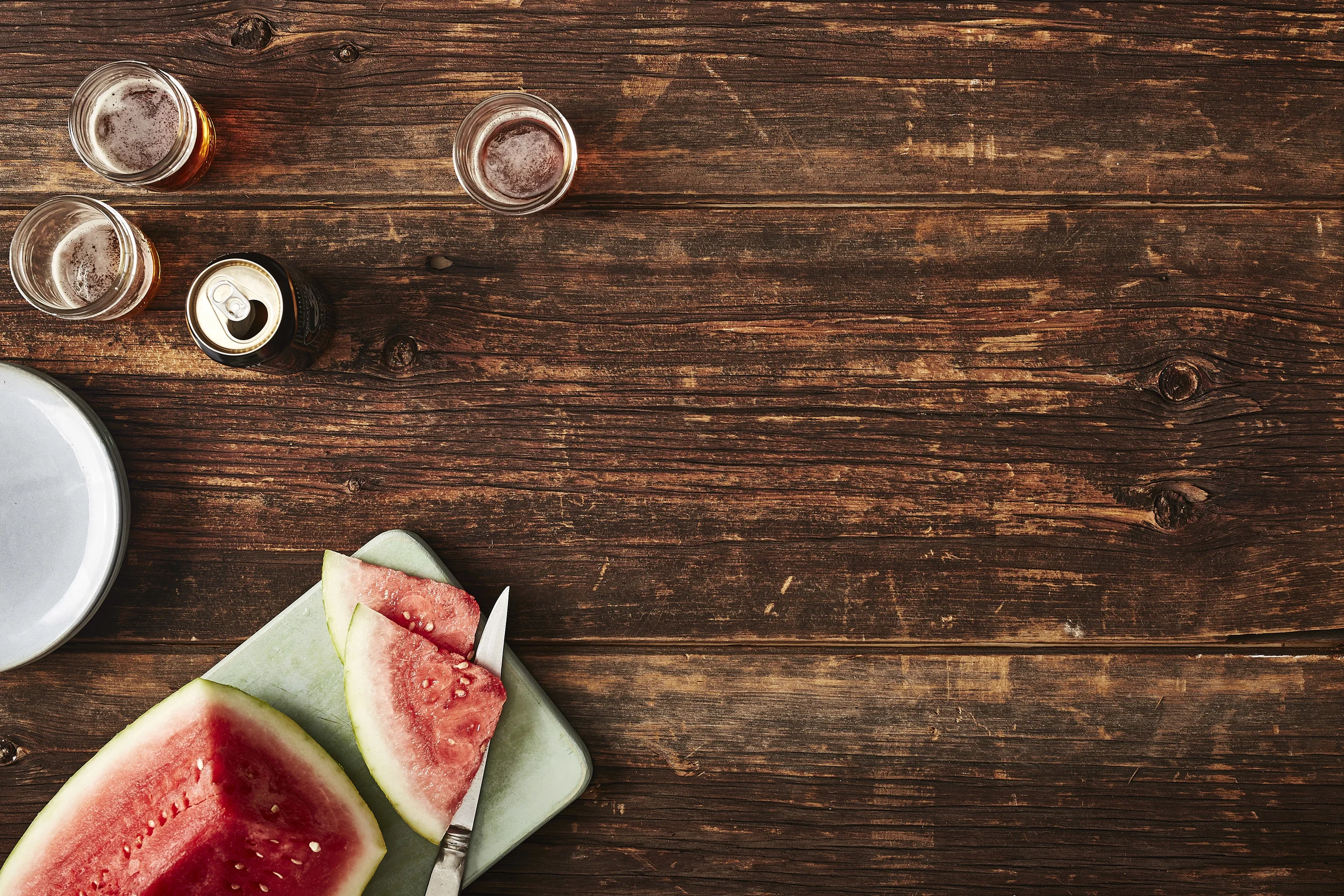 watermelon on wood