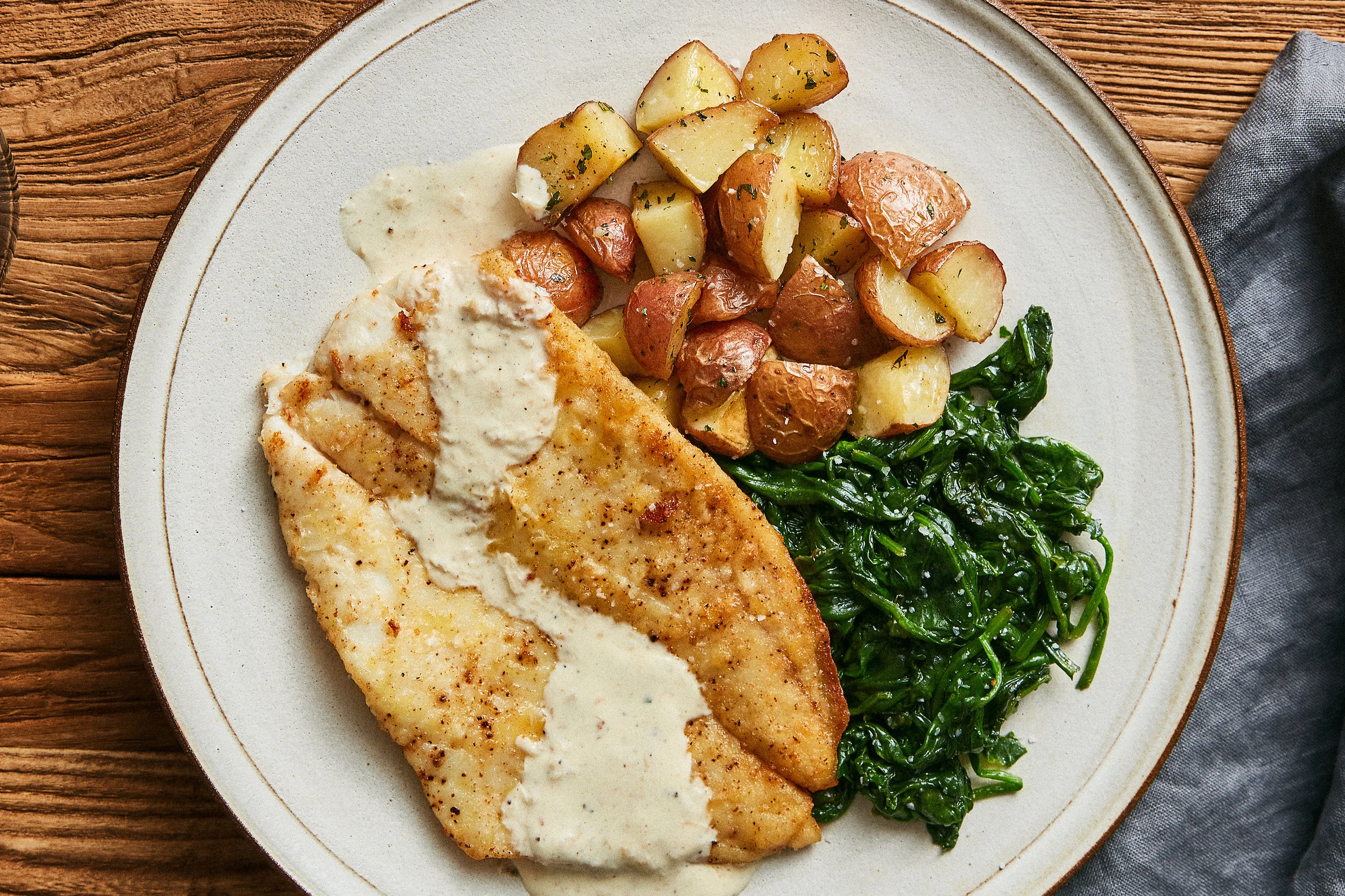 Crispy Flounder with Herb-Roasted Potatoes and Horseradish-Lemon Sauce — 0020 — MAIN.jpg
