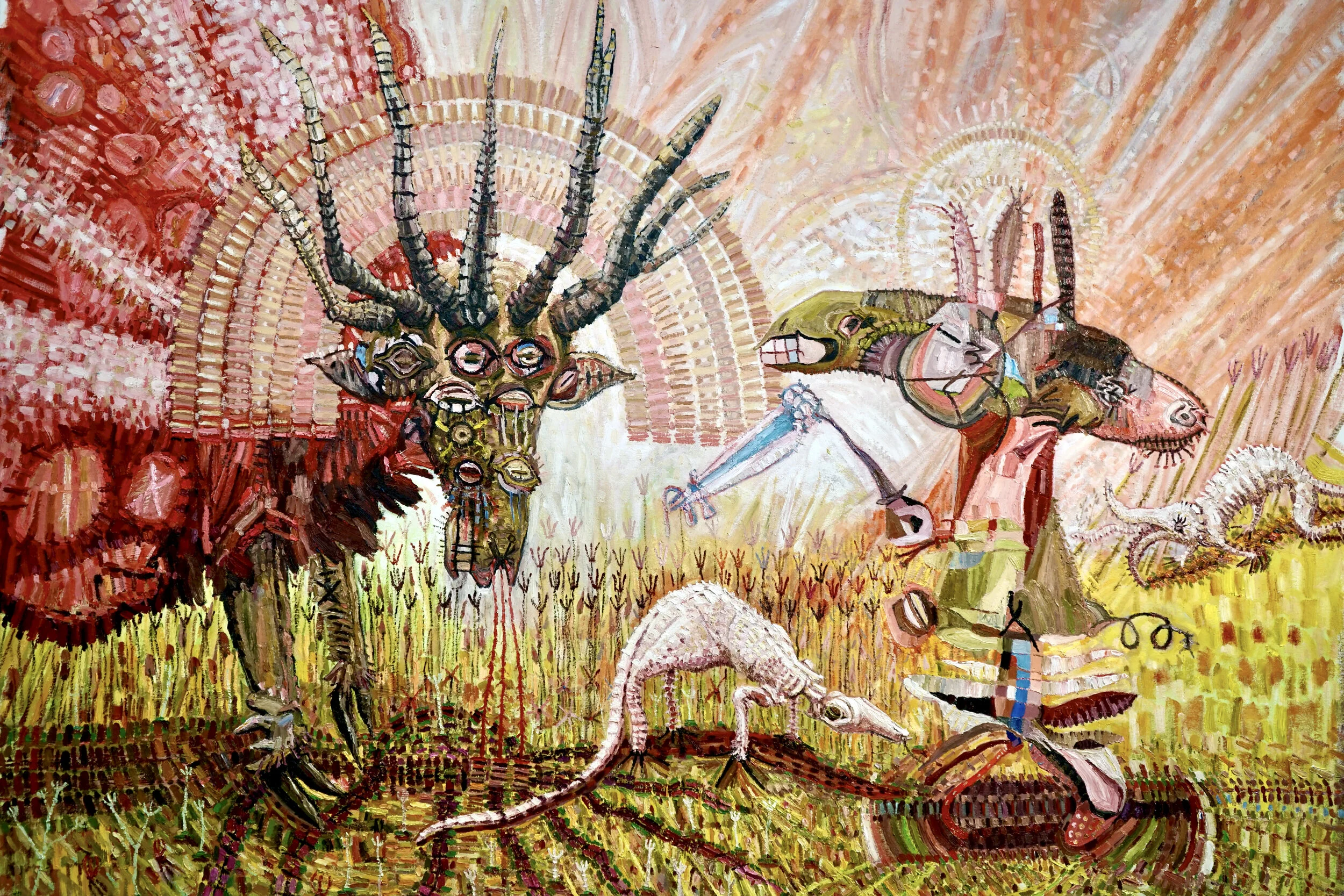 The White Salamanders, 48"x 60", Oil on Canvas, $31,500