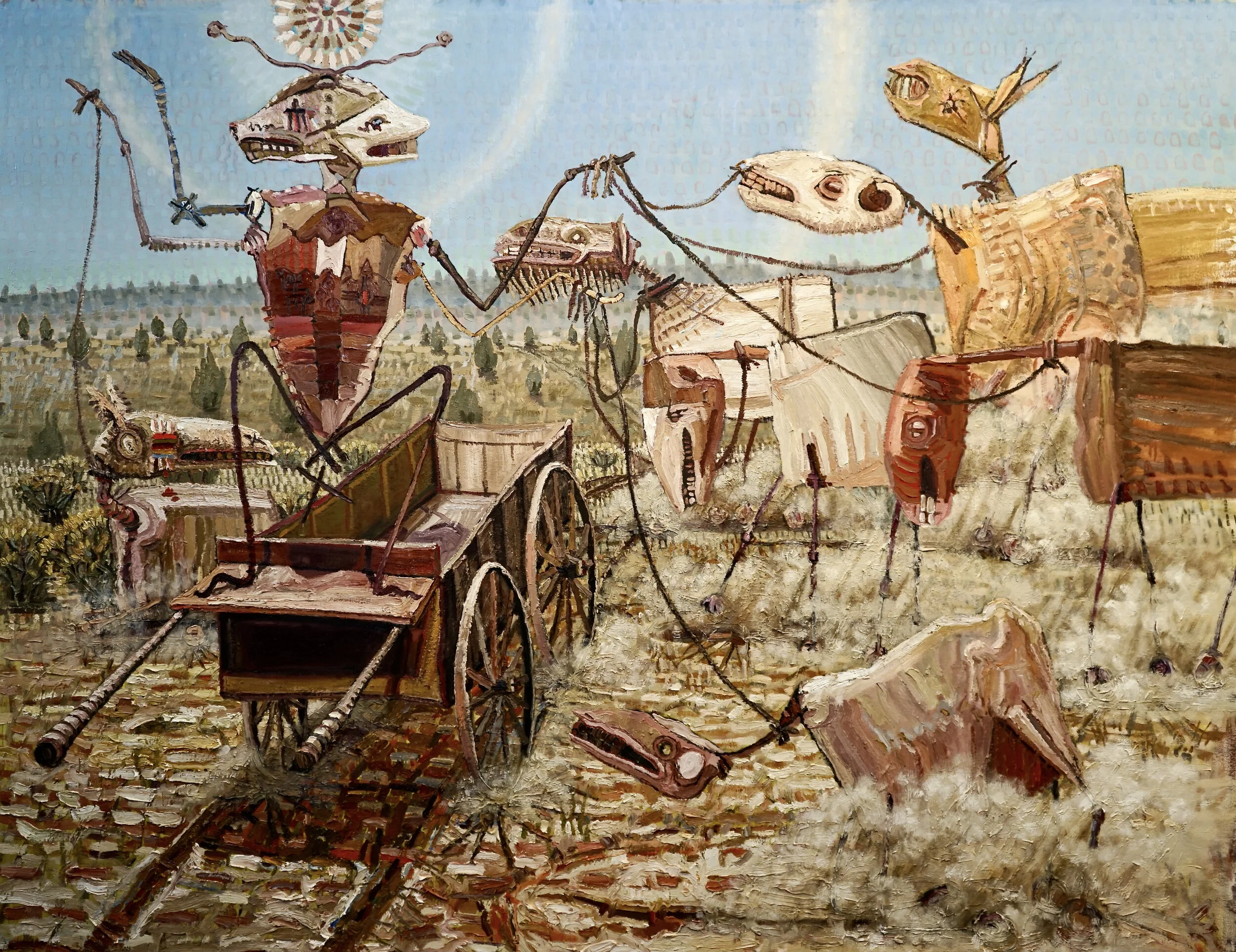 Nameless Jane Goes West, Oil on Canvas, 50"x 62", $30,600