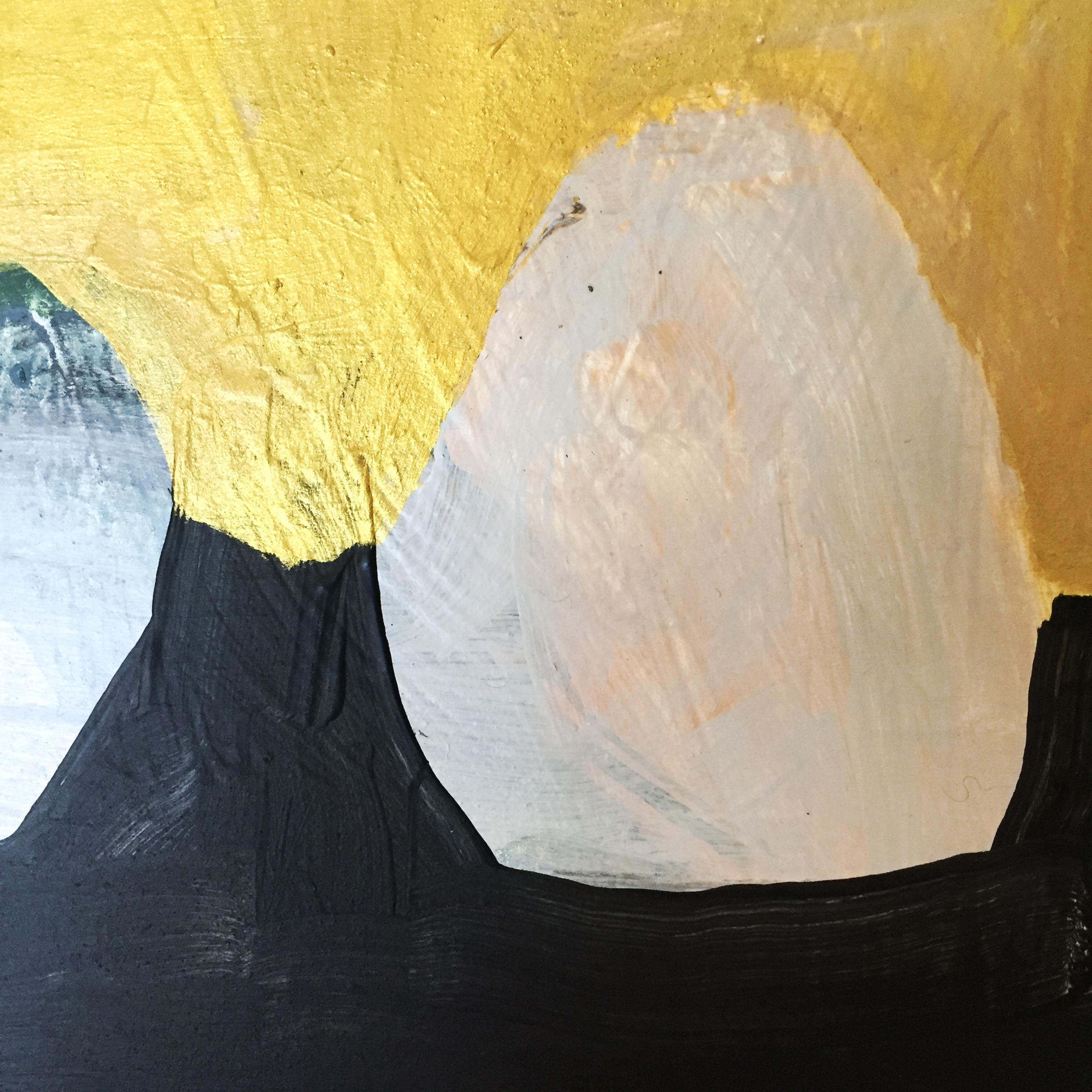 gold root no. 7 acrylic on wood 6 x 6 inches