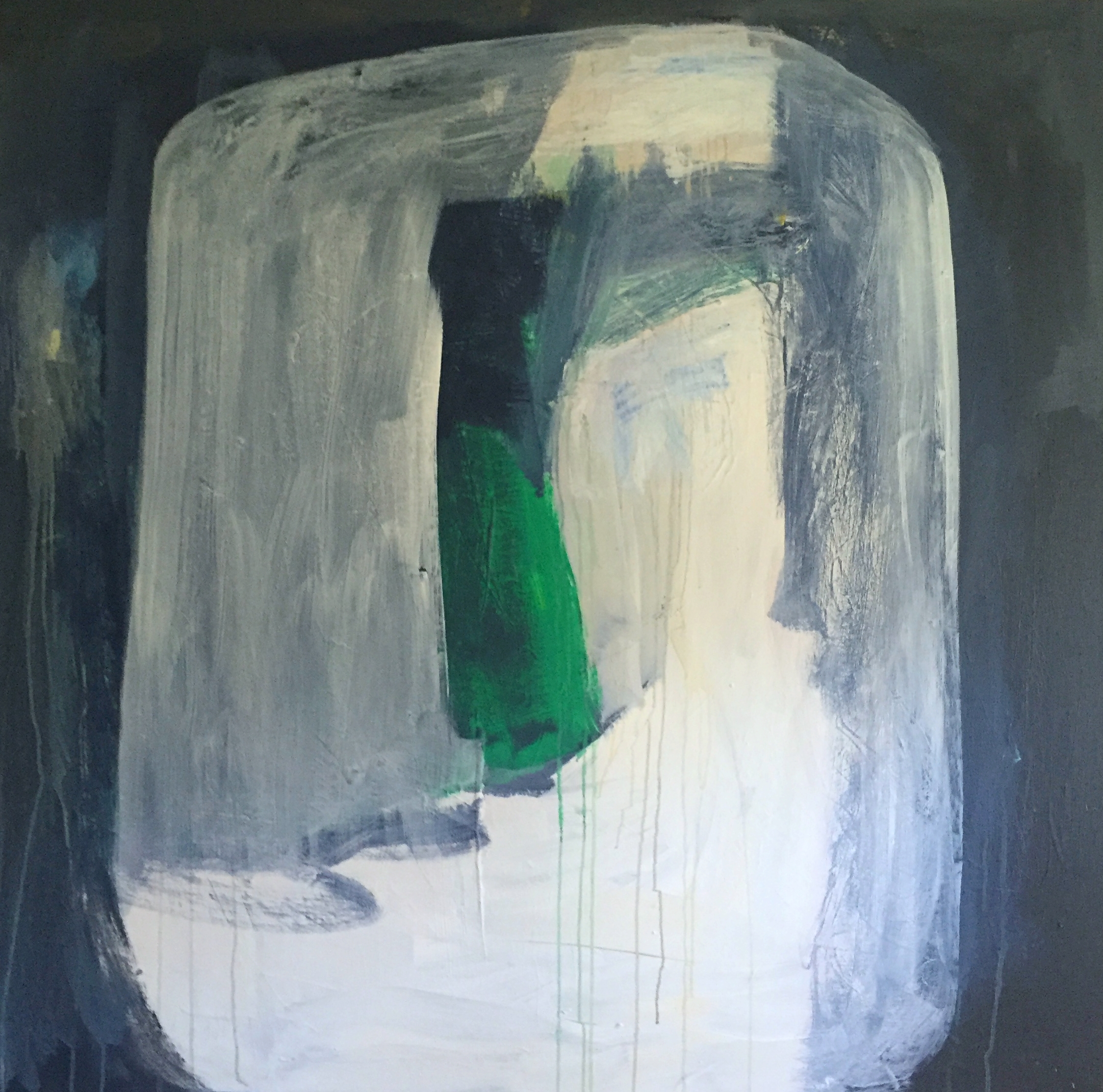 Keep acrylic on linen 48 x 48 inches