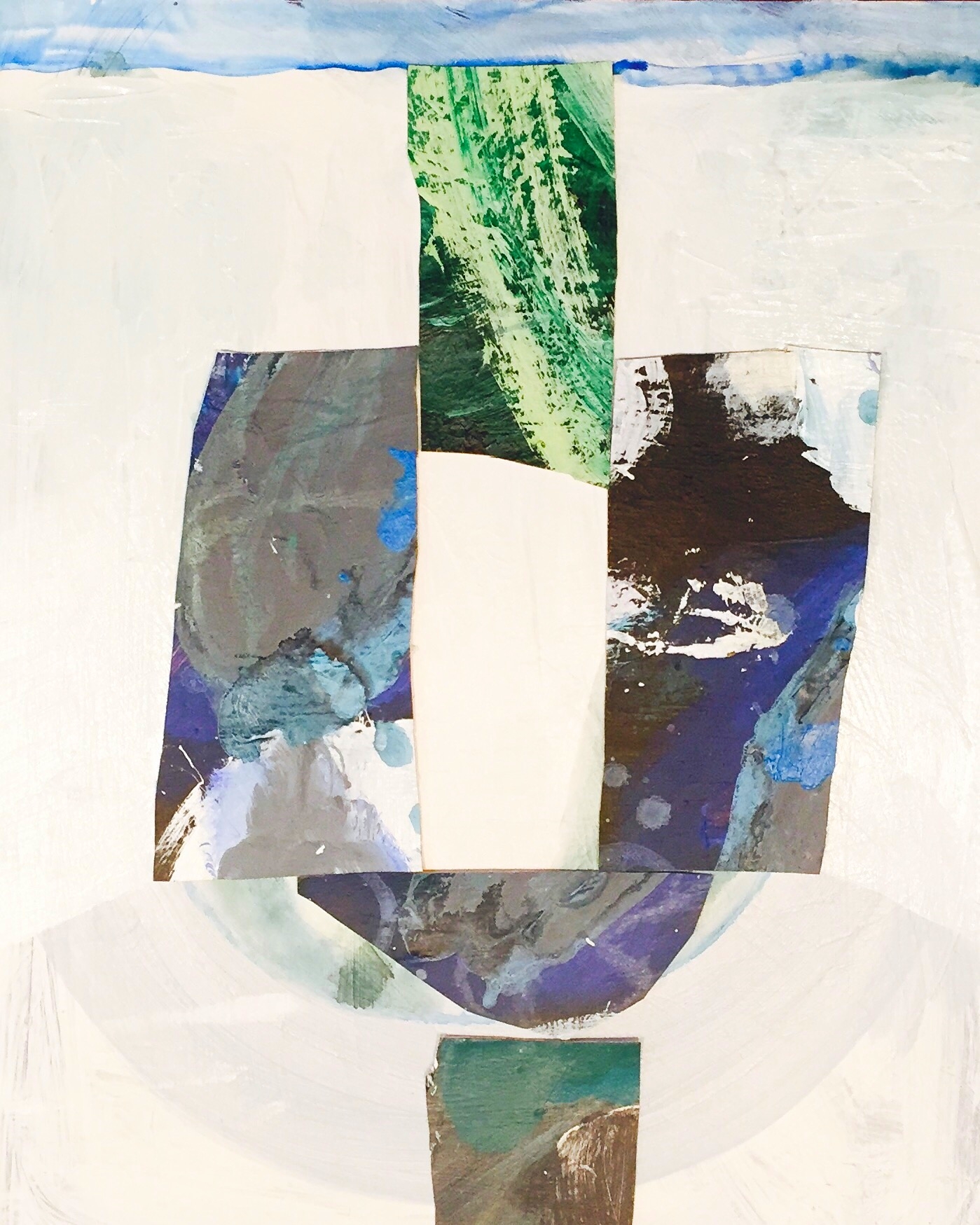 state of mind no. 2 acrylic and cloth on canvas 20 x 16 inches