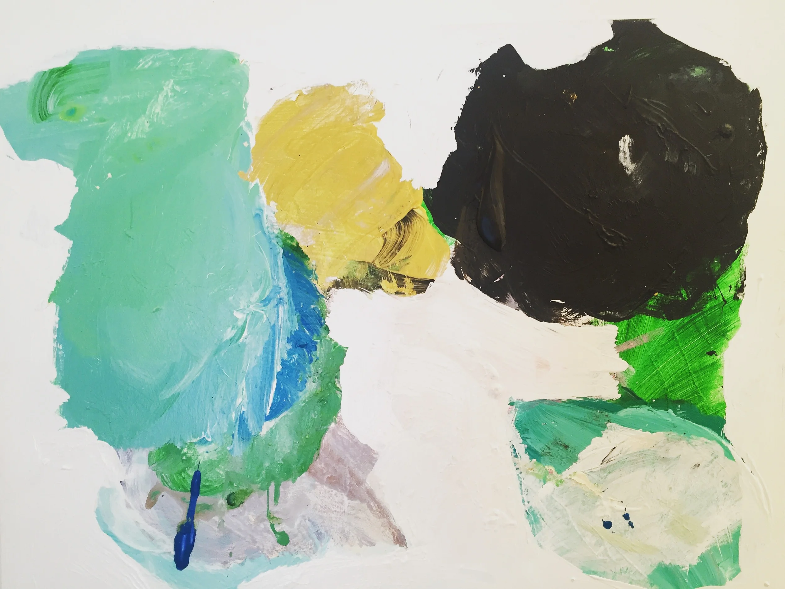  the blurry ones  acrylic on wood panel  18 x 24 inches 