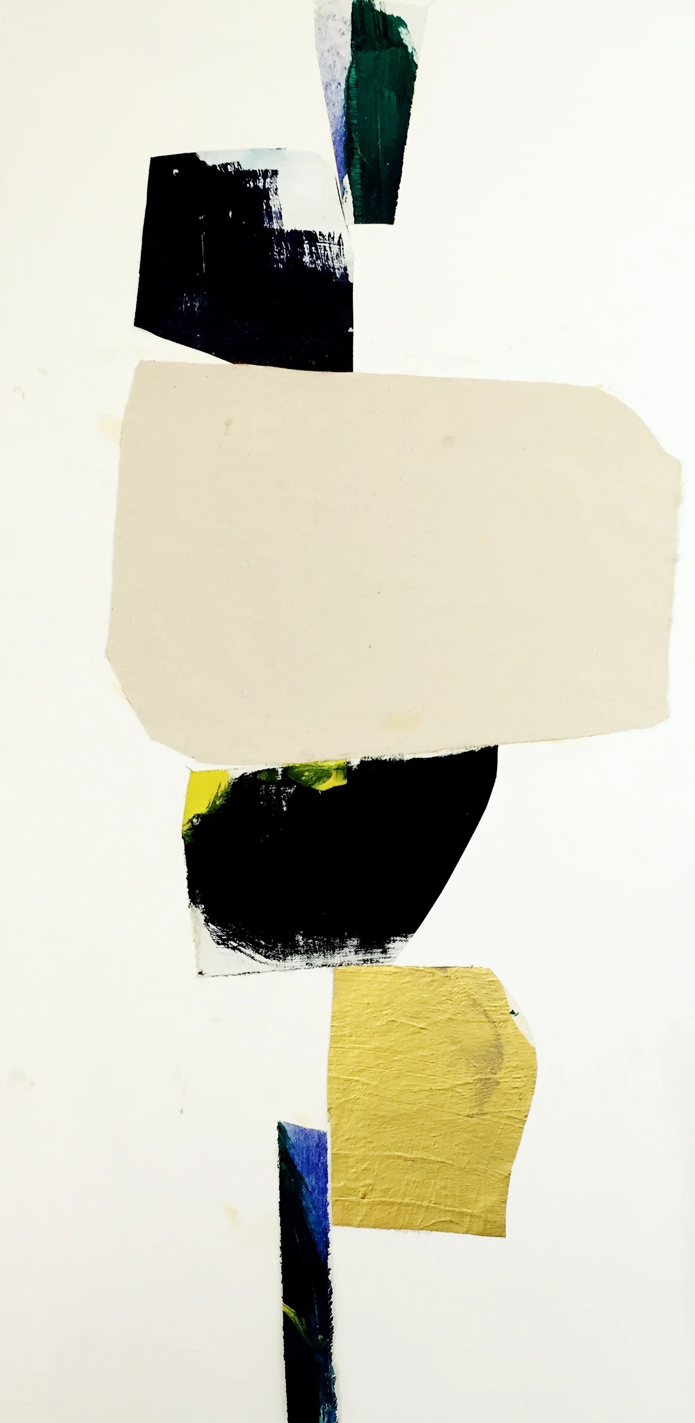  new story  acrylic &amp;&nbsp;cloth on canvas  40 x 24 in  2016 