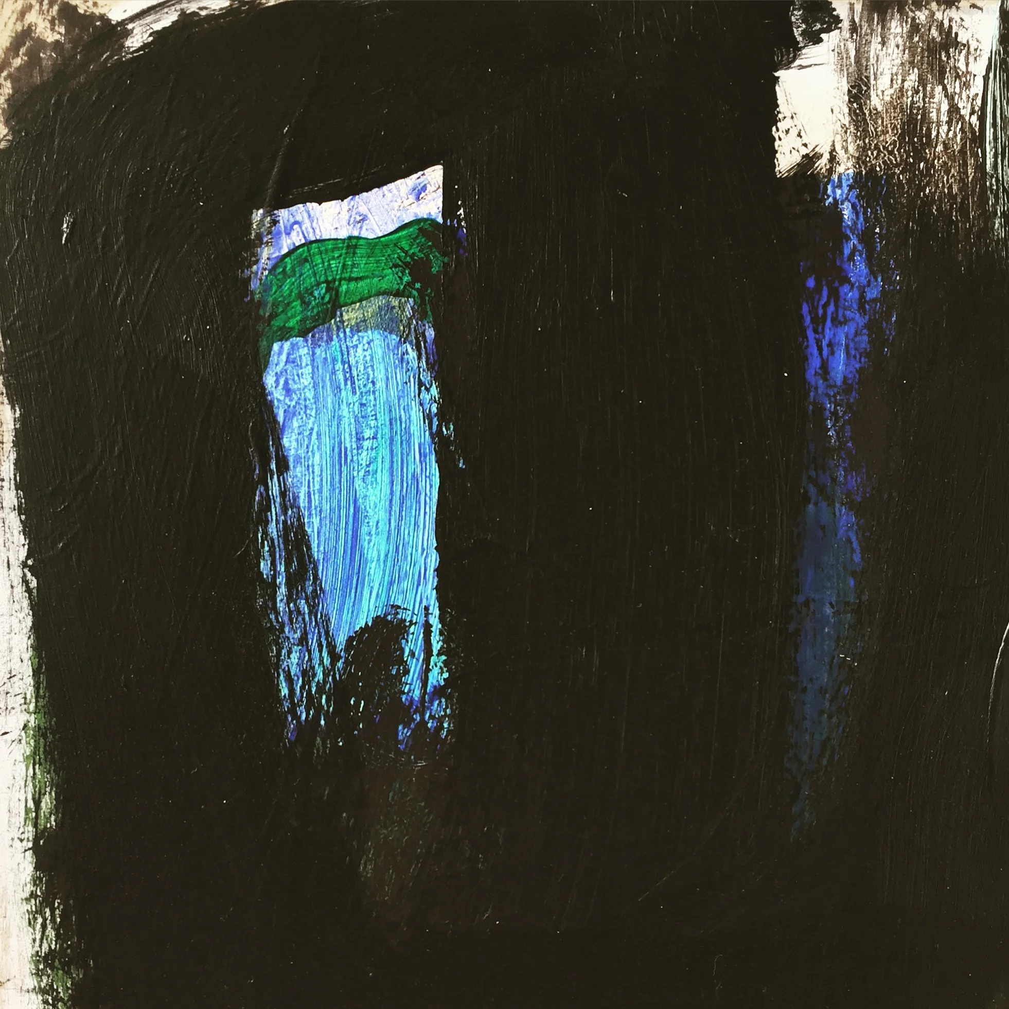   Memory is fuzzy    aquarelle, ink &amp; acrylic on wood panel    20 x 20 inch  