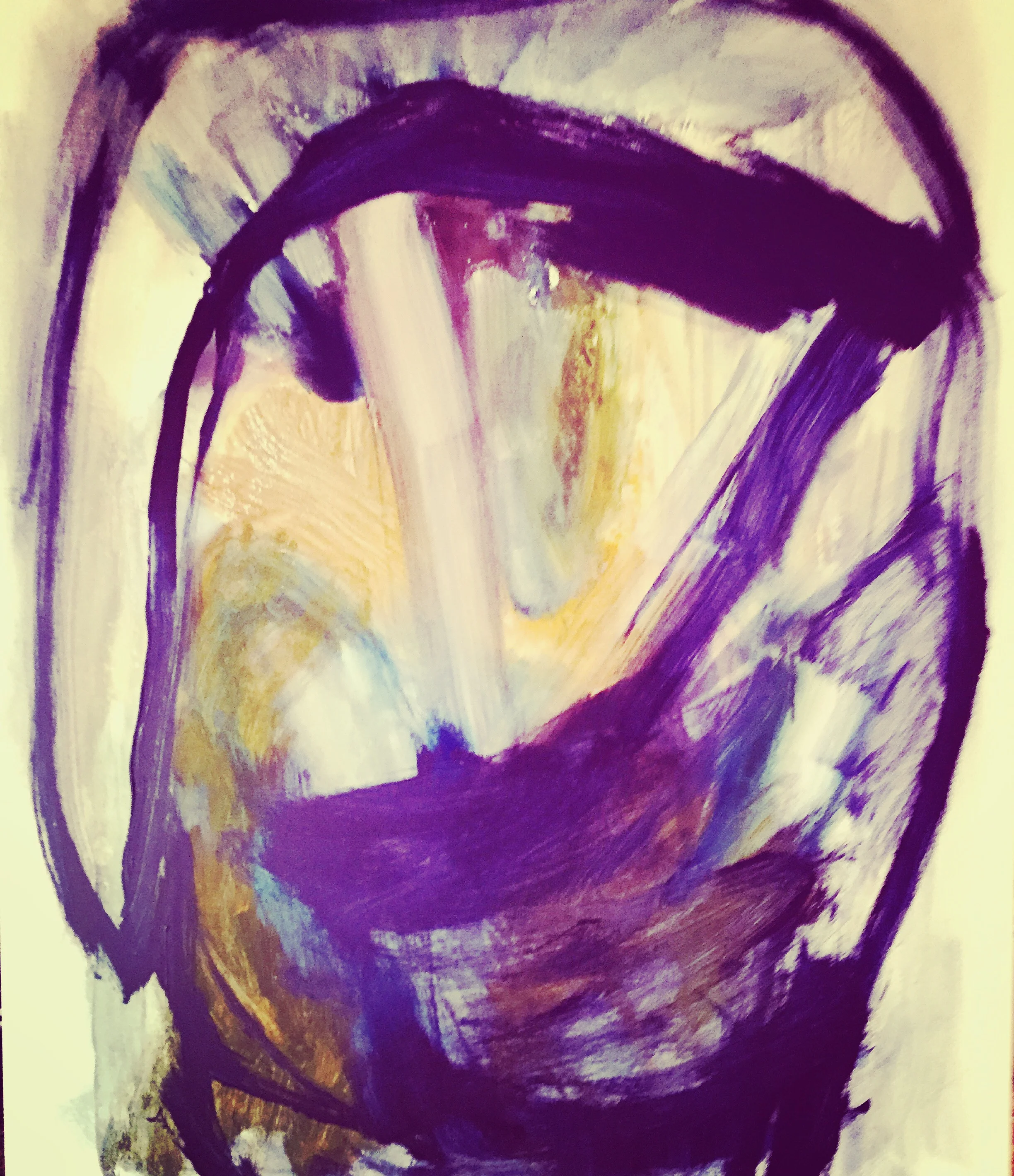       Inside Out    ink,oil stick acrylic on canvas  36 x 48 inch          