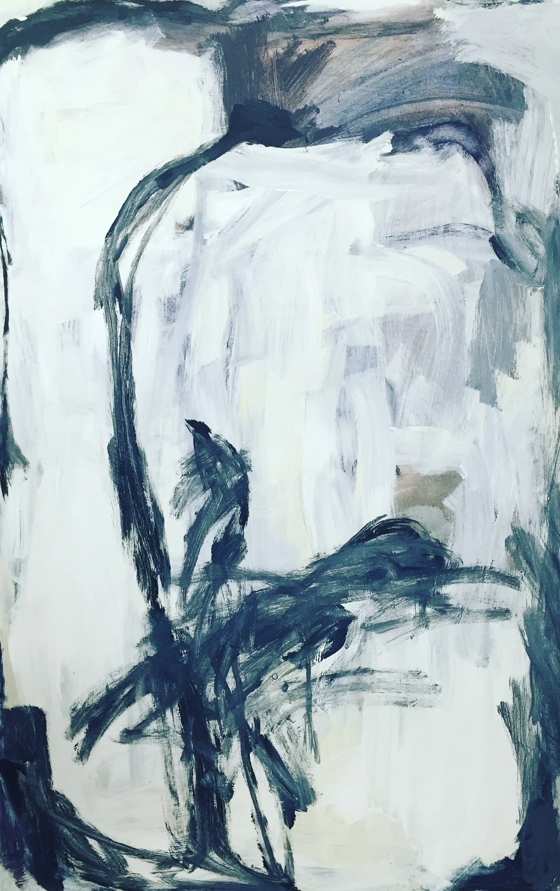  natural progression  ink, aquarelle &amp; acrylic on canvas  5 x 4 ft 