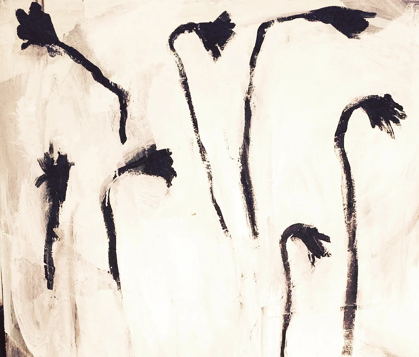  Individually  oil stick &amp; acrylic on canvas  3 x 4 ft 