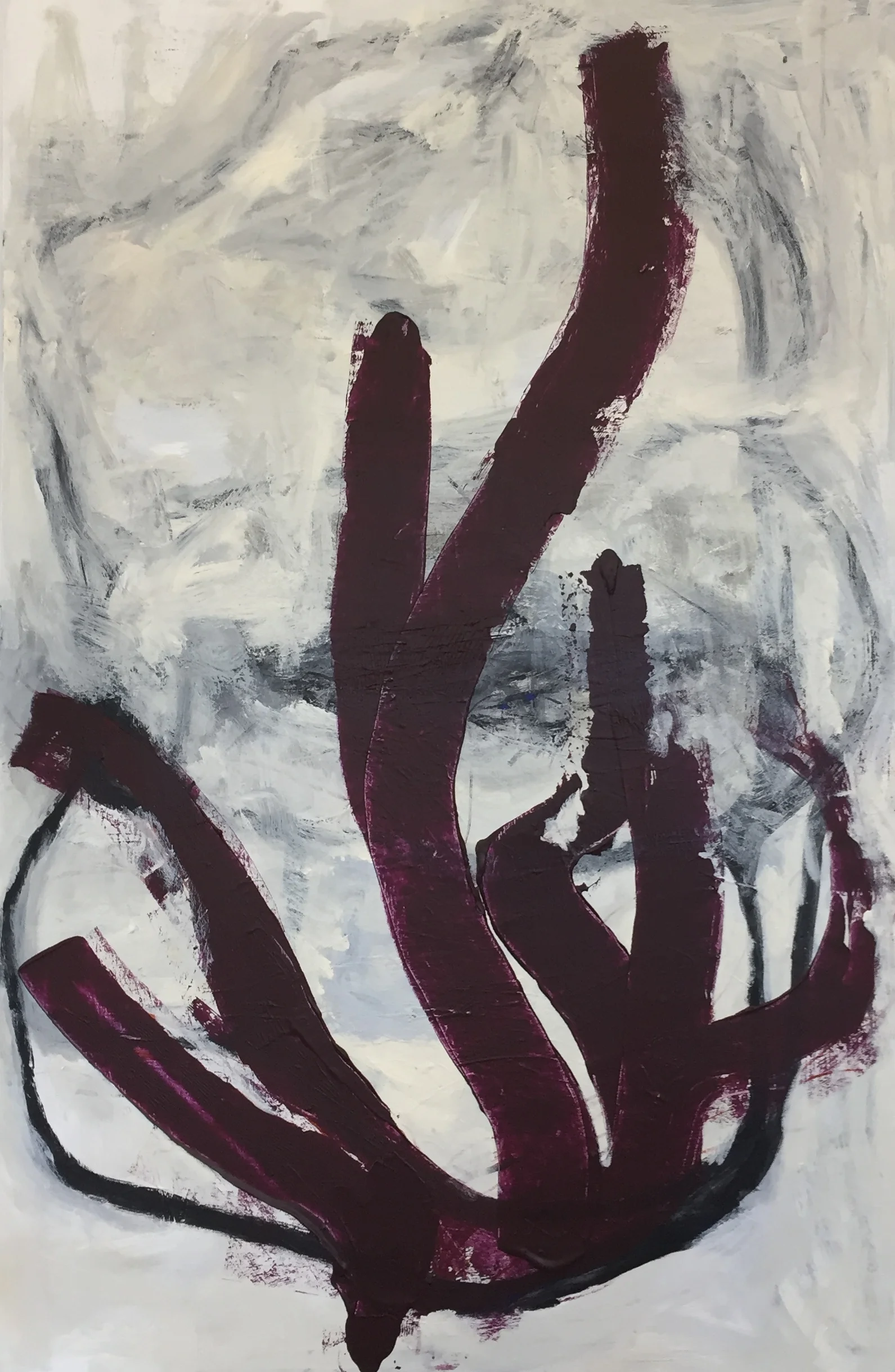  ow end theory  ink, oil &amp;acrylic on canvas  40 x 60 inch 