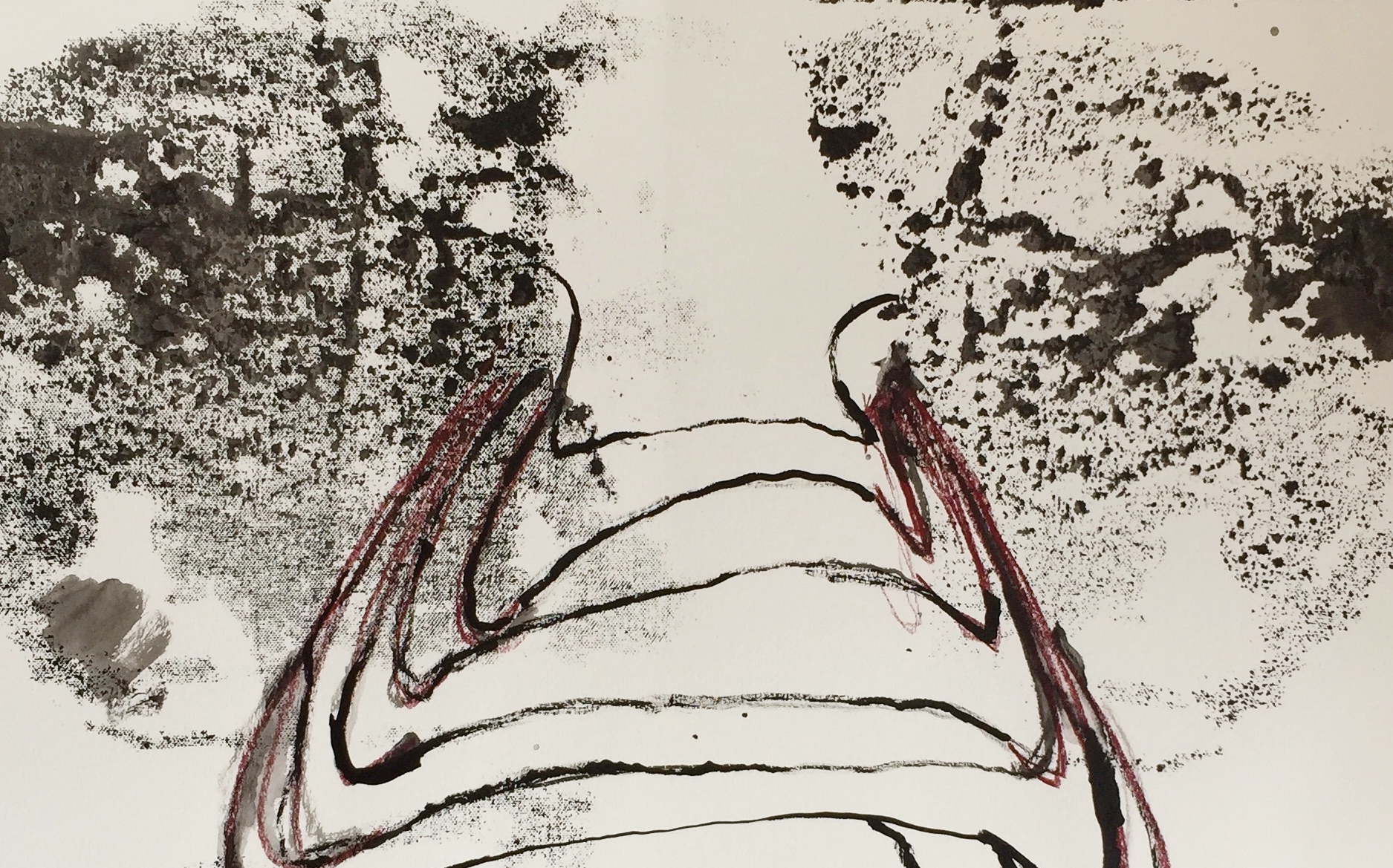 From here to there ink on paper 18 x 25 inch