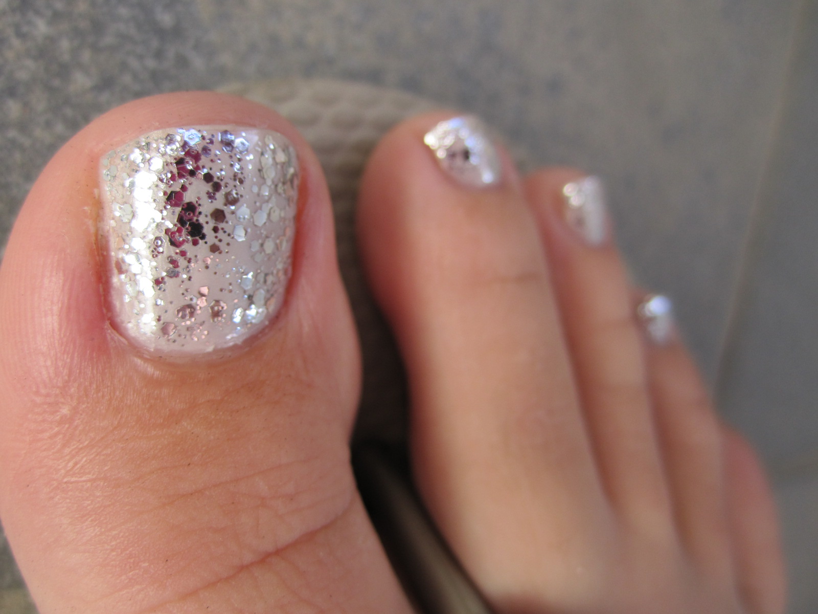 Essie Set in Stone atop Butter London's Diamond Geezer