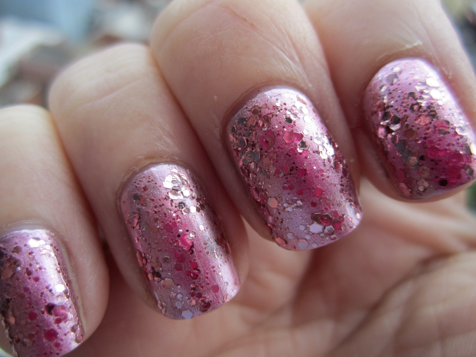 A Cut Above - Pink Glitter Nail Polish & Nail Color - Essie