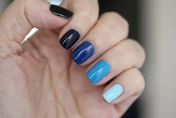 Ombre in blue