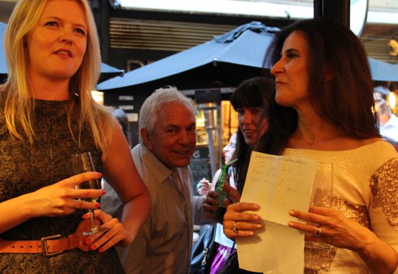 Sofia Basile (right), Sofia's husband (centre) and Pip Jarvis of Pip Ink (left)