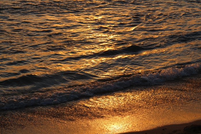 Poipu Beach at sunset